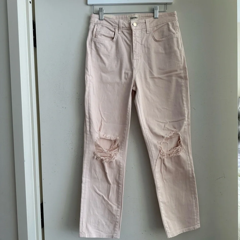 L’AGENCE Katrina High Rise Straight in Quartz Destruction NWT - Picture 4 of 6